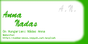 anna nadas business card
